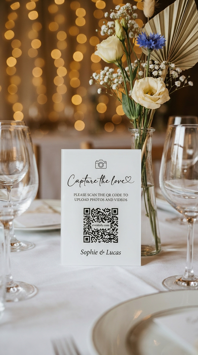 Wedding photo 1 collected with Eventoly QR code