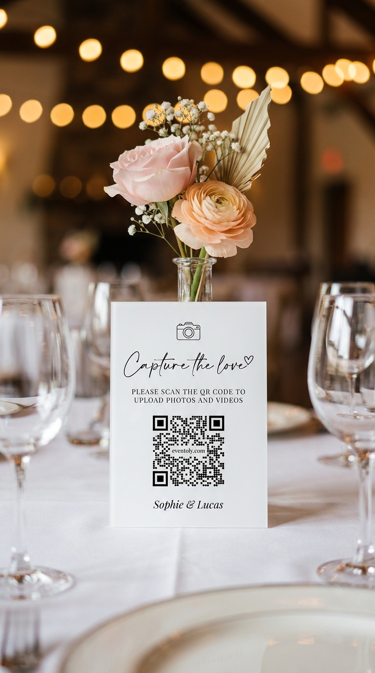 Wedding photo 2 collected with Eventoly QR code